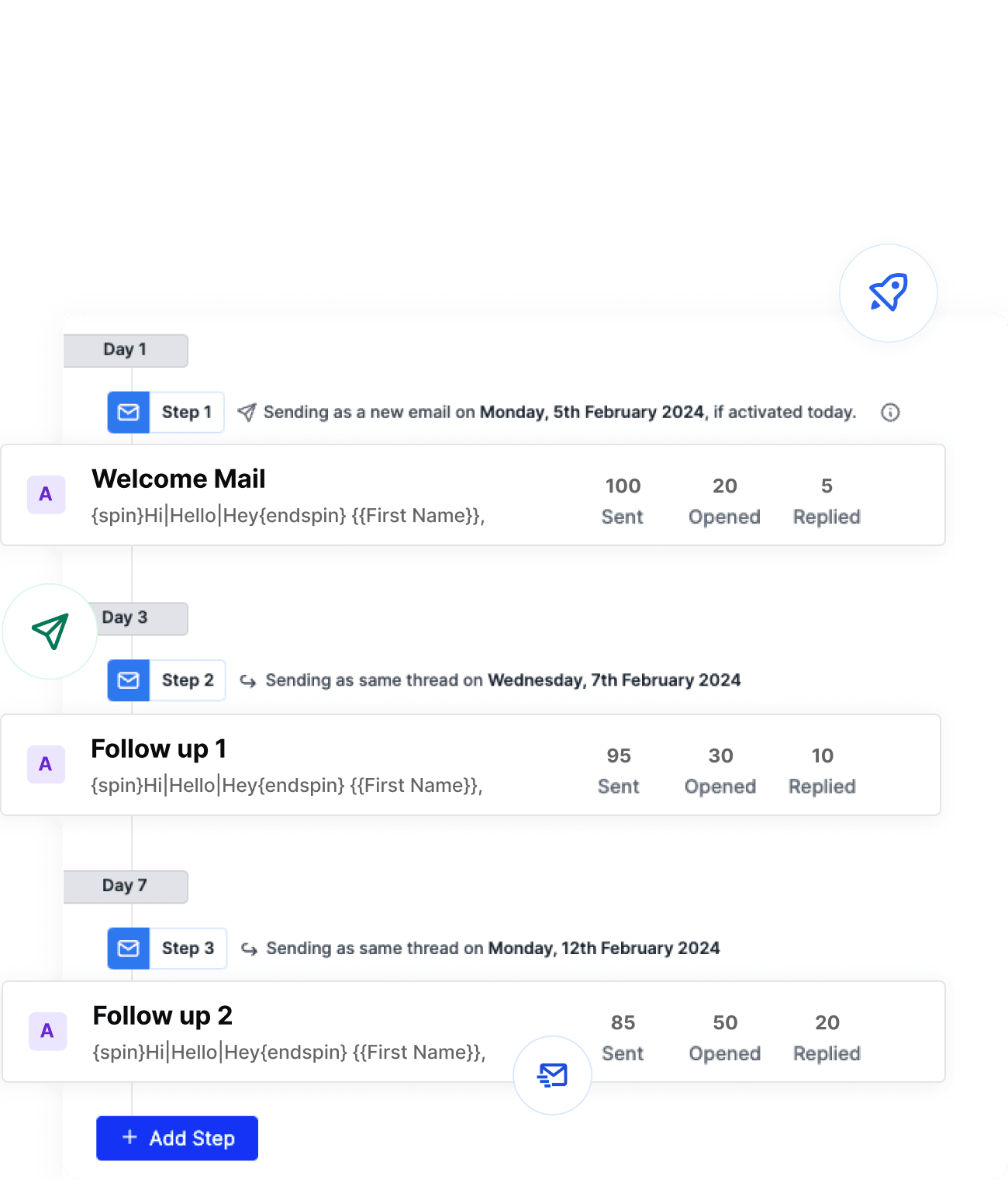 never forget to follow up again interface