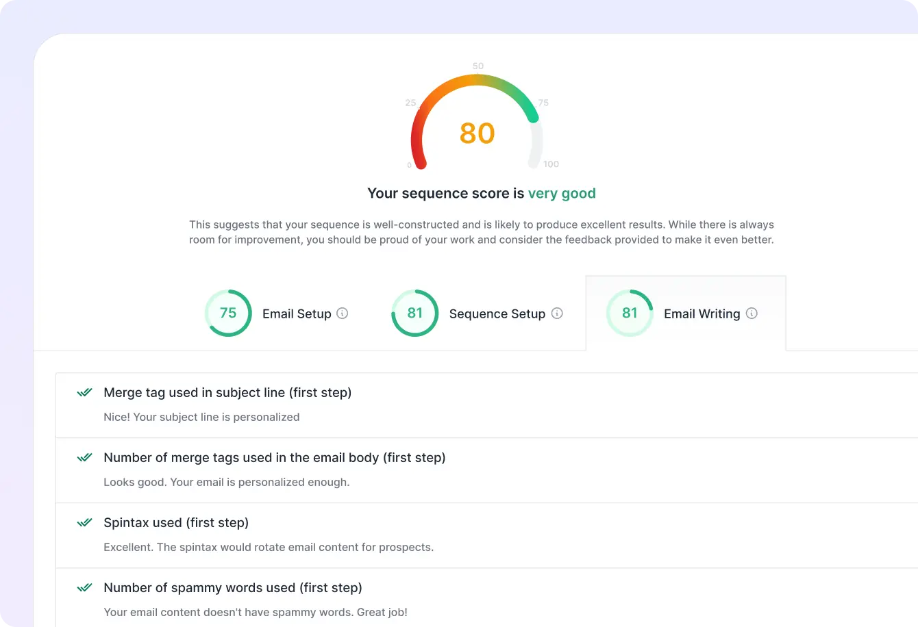 Sequence Score — Evaluate and improve your email sequences